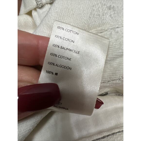 Free P We The Free People Women Romeo Roll Cuff Button Fly Shorts Size 26 White - Picture 15 of 15